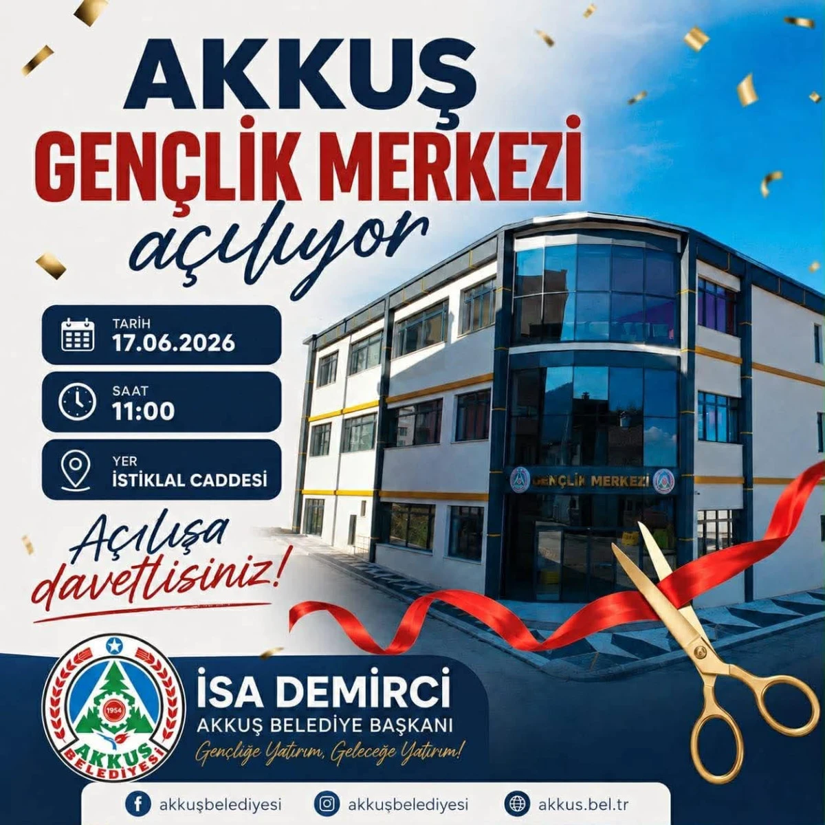 AKKUŞ GEN&Ccedil;LİK MERKEZİ A&Ccedil;ILIYOR