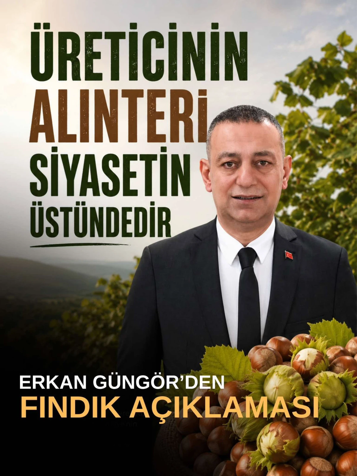 Erkan G&uuml;ng&ouml;r: &Uuml;reticinin Alın Teri, Siyasetin &Uuml;st&uuml;ndedir