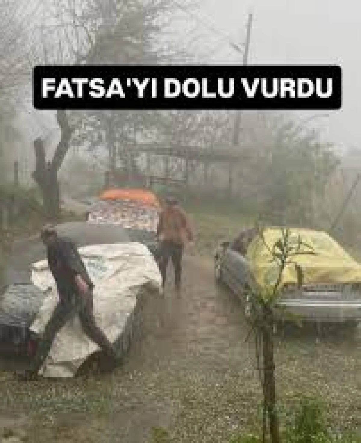 Fatsa’da Aniden Başlayan Dolu Yağışı Vatandaşlara Zor Anlar Yaşattı