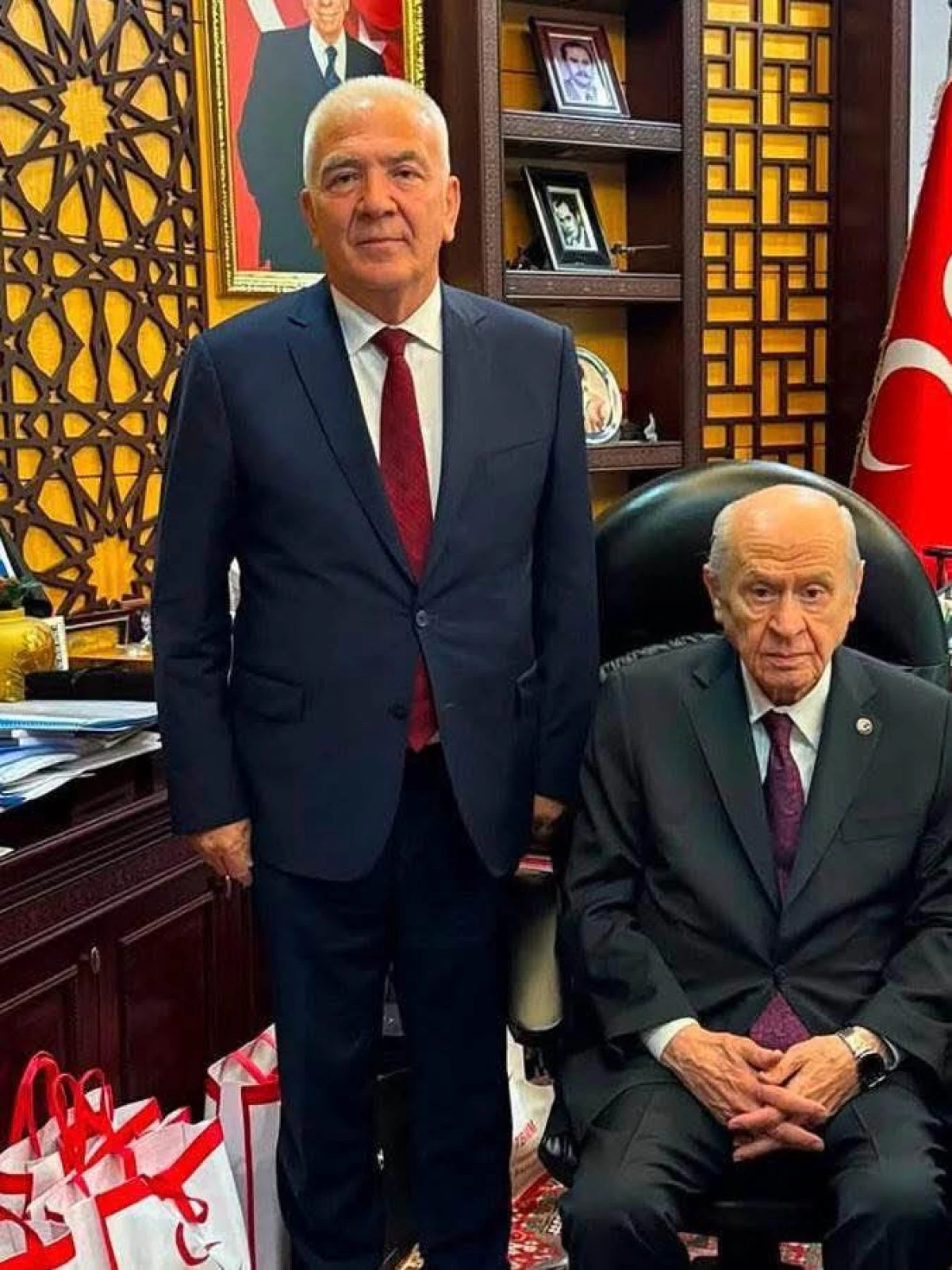 İkizce Belediye Başkanı Osman Kaygı, MHP Lideri Devlet Bah&ccedil;eli&rsquo;yi Ziyaret Etti