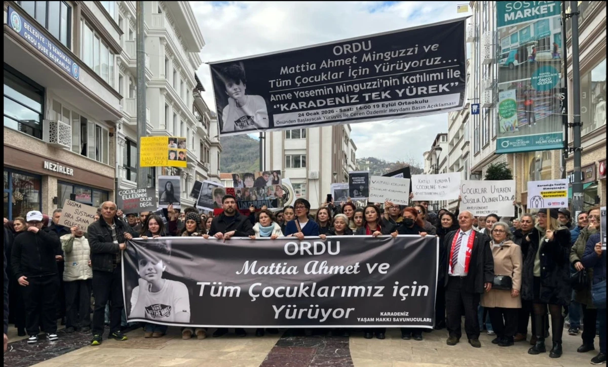 Mattia Ahmet Minguzzi İ&ccedil;in Ordu&rsquo;da Adalet Y&uuml;r&uuml;y&uuml;ş&uuml;: Annelerin Feryadı Y&uuml;kseldi