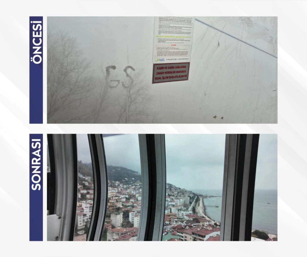 Teleferikte Kabin Camları Yenilendi: Başkan G&uuml;ler: &ldquo;İsimleri Teleferiğe Değil, Kalbinize Yazın&rdquo;