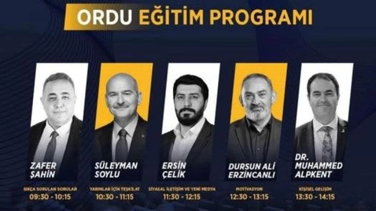 Teşkilat Akademisi Ordu’da Yapılacak: Önemli İsimler Katılıyor